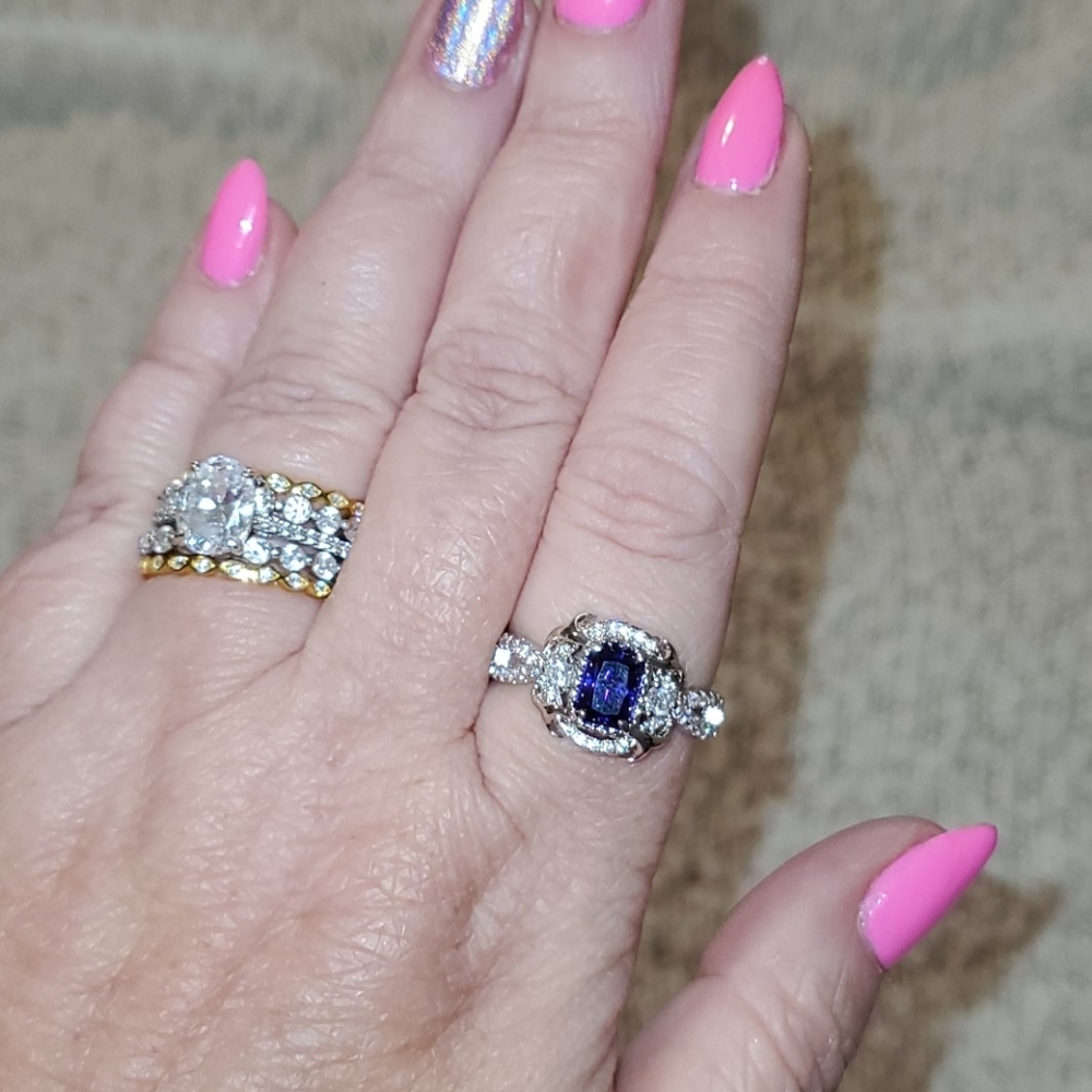 BRAND NEW RING BOMB Lab Created Amethyst